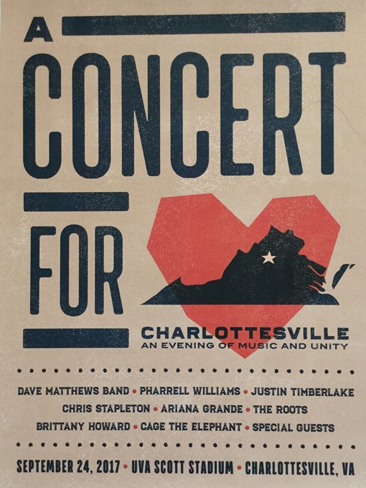 Постер Dave Matthews Band - Concert for Charlottesville
